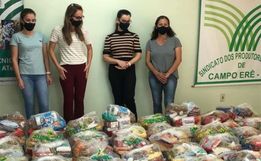 Campanha para doação de alimentos arrecada 1,3 tonelada em Campo Erê