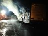 Ônibus pega fogo enquanto motorista retornava de viagem no Oeste