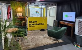 Estande da Rádio Itapiranga está pronto para a 11ª Efrait