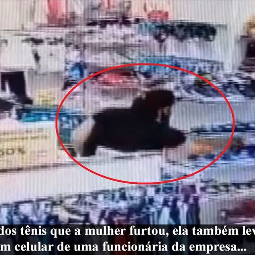 Câmera flagra mulher furtando mercadoria em loja de São Miguel do Oeste
