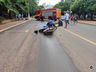 Mulher fica ferida em colisão entre carro e moto em São José do Cedro