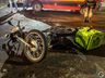 VÍDEO: motociclista fica ferido em acidente no centro de São Miguel do Oeste