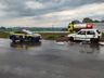 Carro de SMO capota na BR-282 e condutor abandona veículo