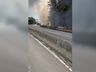 BR-101, no Morro dos Cavalos, é liberada após tombamento e explosão de carreta