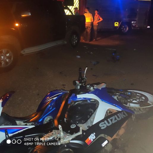 Motociclista fica ferido em acidente em Dionísio Cerqueira