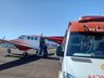 Criança vítima de queimadura é transferida de avião à Florianópolis