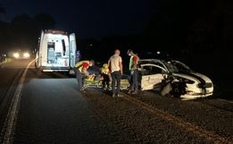 VÍDEO: Colisão envolvendo três carros deixa feridos na BR-282 em SMO