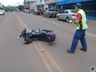 Colisão entre carro e moto deixa homem ferido em Itapiranga