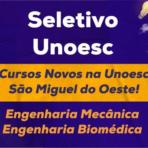 Unoesc abre ao menos dois cursos de engenharias em São Miguel do Oeste