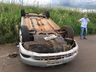 Motorista sofre escoriações em capotamento na SC-160 