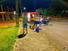 Colisão entre carro e moto deixa pai e filho levemente feridos em SMOeste 