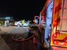 Colisão frontal na BR-282 deixa uma vítima fatal e quatro feridos, em Pinhalzinho