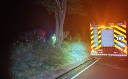 Saída de pista de veículo deixa mulher ferida em Guaraciaba 