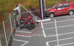Tentativa de furto de moto é registrada em São Miguel do Oeste; vídeo