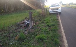 Motociclista fica ferido em acidente na SC-480 