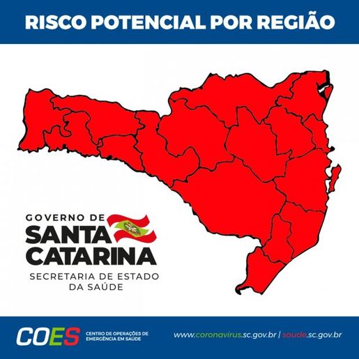 Matriz de Risco aponta todas regiões em estado gravíssimo