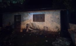 Incêndio danifica residência no centro de Cunha Porã