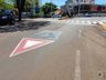 Urbanismo realiza pintura de nova sinalização de trânsito no centro