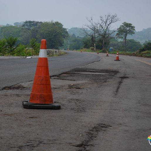Obras na BR- 282 apresentam falhas e Dnit diz que já está ciente
