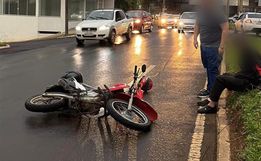 Fios soltos causam queda de motociclista na Willy Barth em SMO