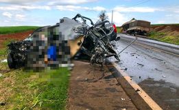 Filho mata o pai com golpe de faca e morre em acidente durante fuga no PR