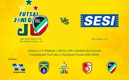JONI GOOL enfrenta Sesi Cuiabá na estreia do Brasileiro Sub-18 de Futsal neste domingo