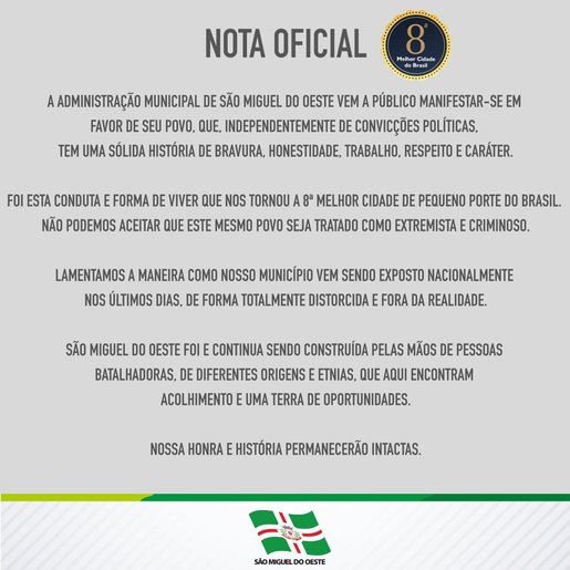Administração emite nota de pronunciamento sobre polêmica e manifestações 