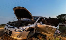 VÍDEO: Saída de pista deixa homem ferido em Descanso 