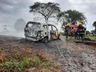 Incêndio atinge dois veículos na SC 163 em Itapiranga